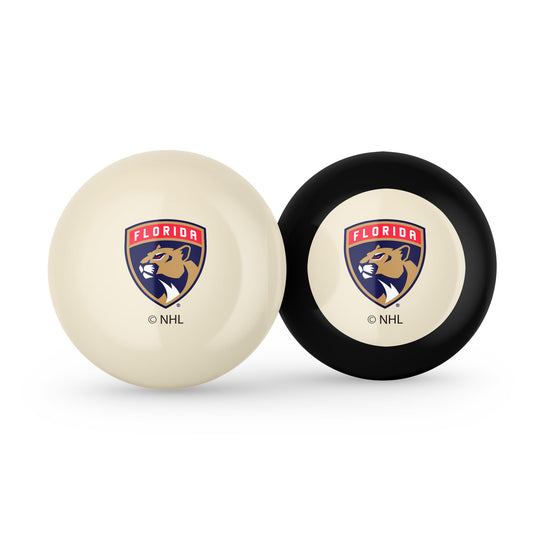 Florida Panthers NHL cue ball and 8-ball combo set with team logos