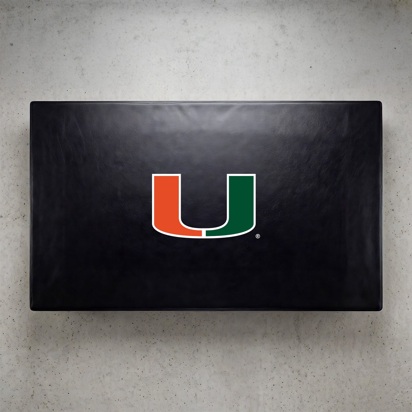 Miami Hurricanes Custom Billiards Table Cover Lifestyle