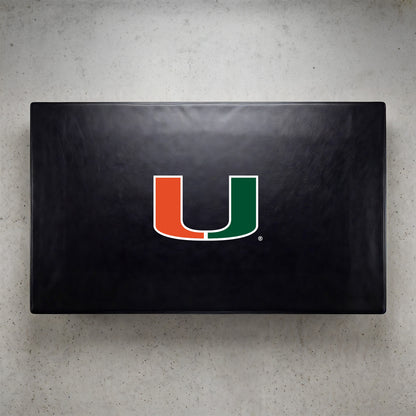 Miami Hurricanes Custom Billiards Table Cover Lifestyle
