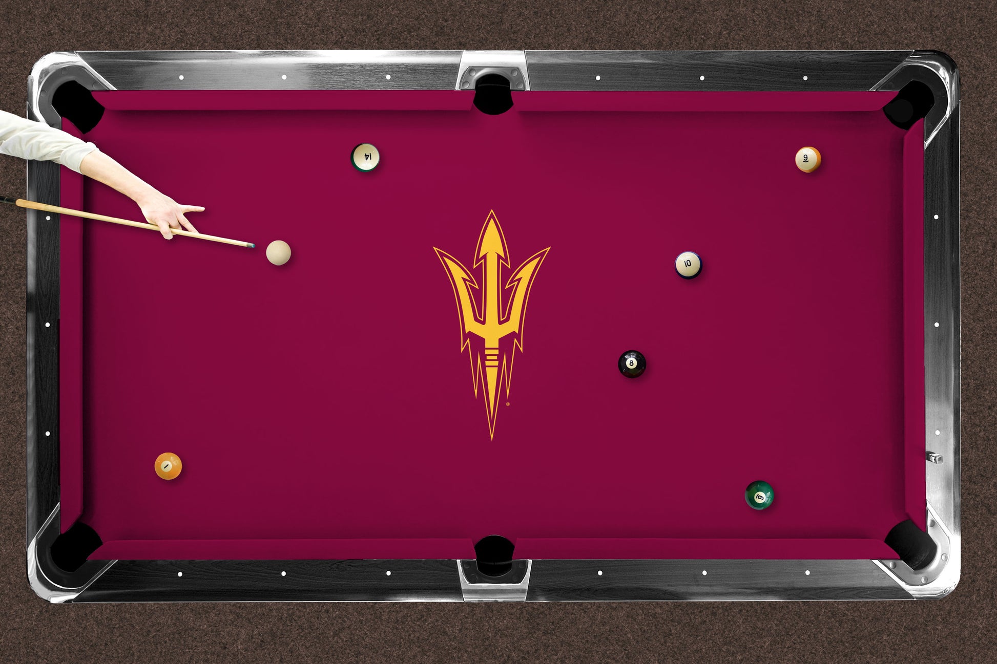 Arizona State Sun Devils Custom Pool Table Replacement Felt Lifestyle
