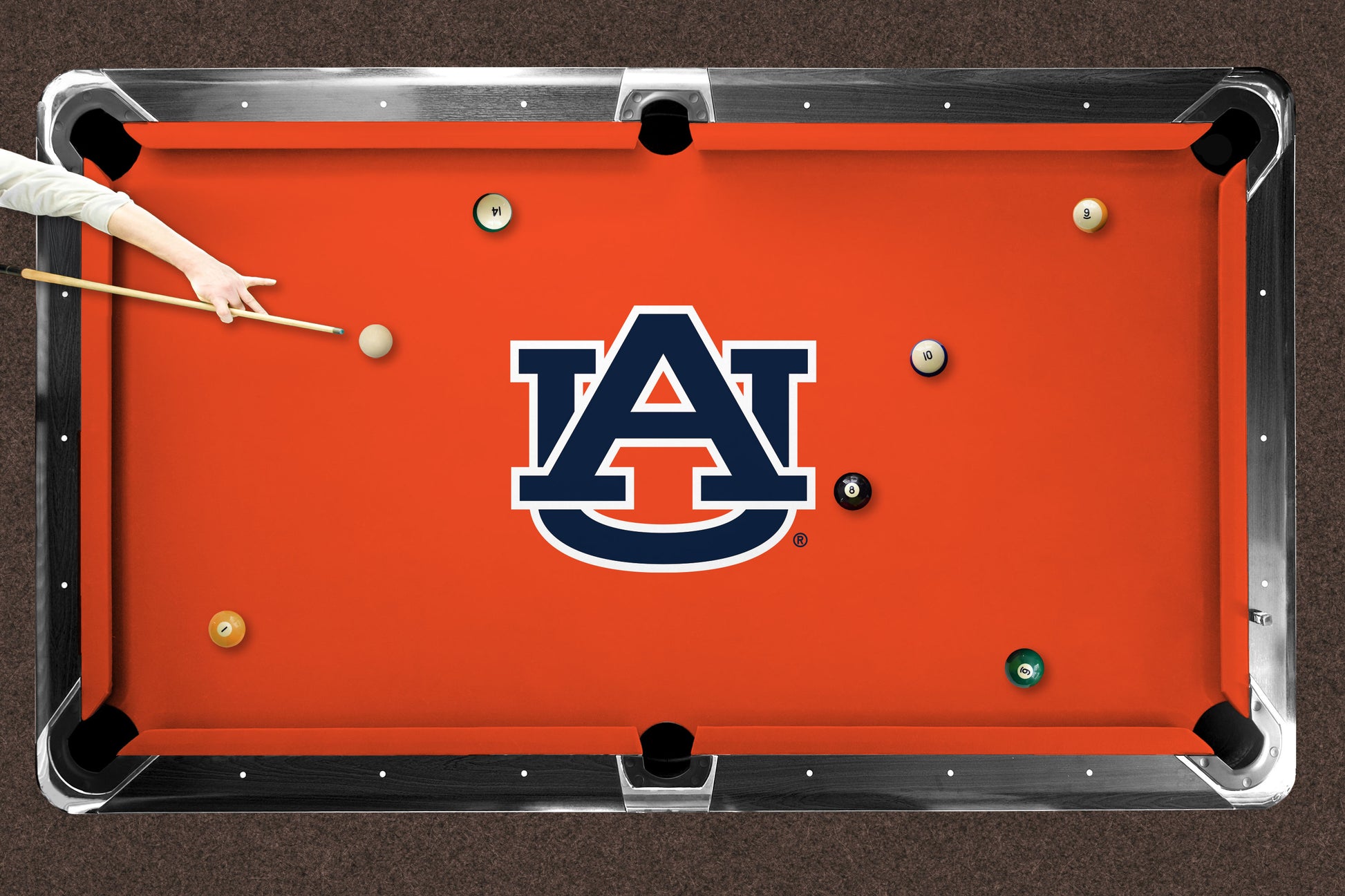 Auburn Tigers Custom Pool Table Replacement Felt Lifestyle