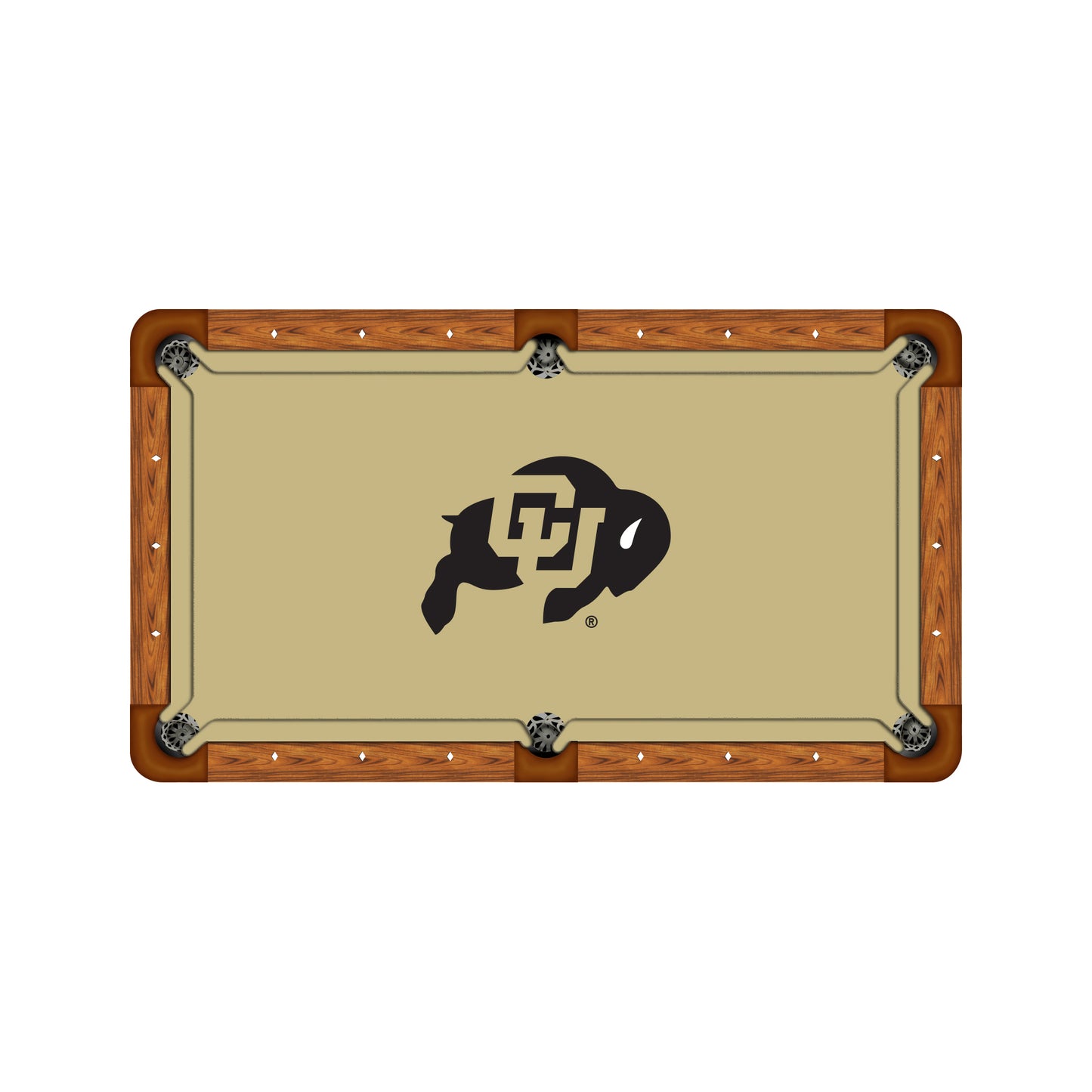 Colorado Buffaloes Custom Pool Table Replacement Felt
