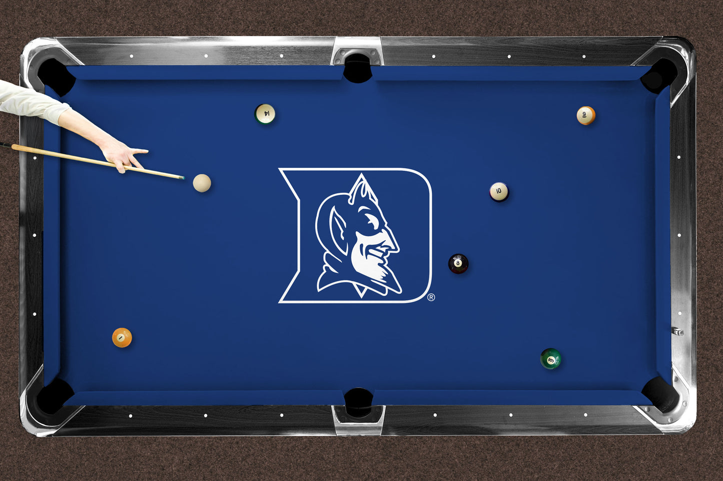 Duke Blue Devils Custom Pool Table Replacement Felt Lifestyle