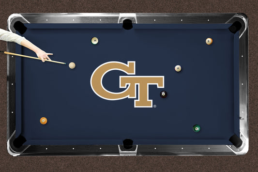 Georgia Tech Yellow Jackets Custom Pool Table Replacement Felt Lifestyle