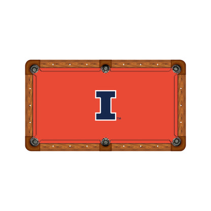 Illinois Fighting Illini Custom Pool Table Replacement Felt