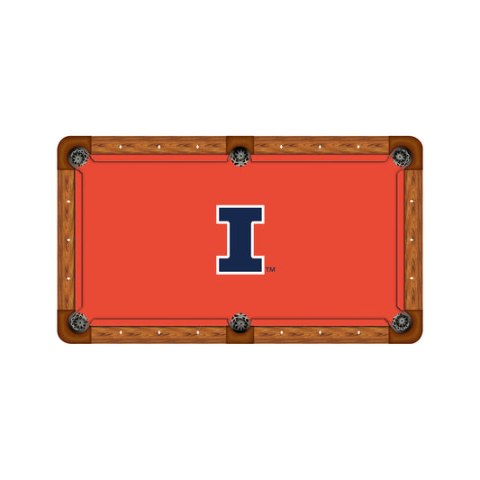 Illinois Fighting Illini Custom Pool Table Replacement Felt
