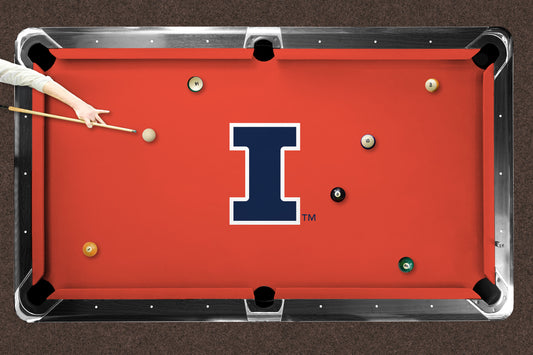 Illinois Fighting Illini Custom Pool Table Replacement Felt Lifestyle