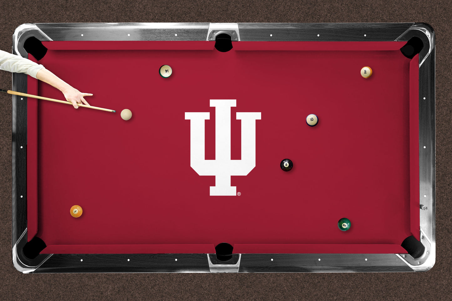 Indiana Hoosiers Custom Pool Table Replacement Felt Lifestyle