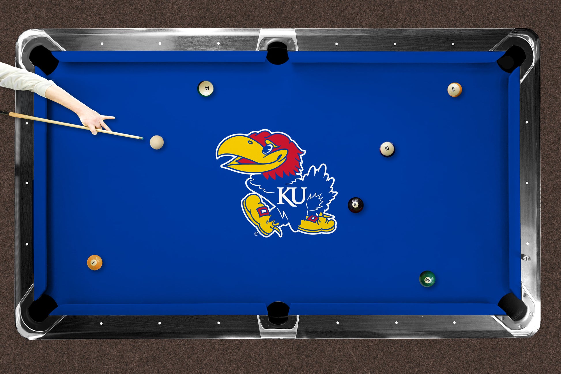 Kansas Jayhawks Custom Pool Table Replacement Felt Lifestyle