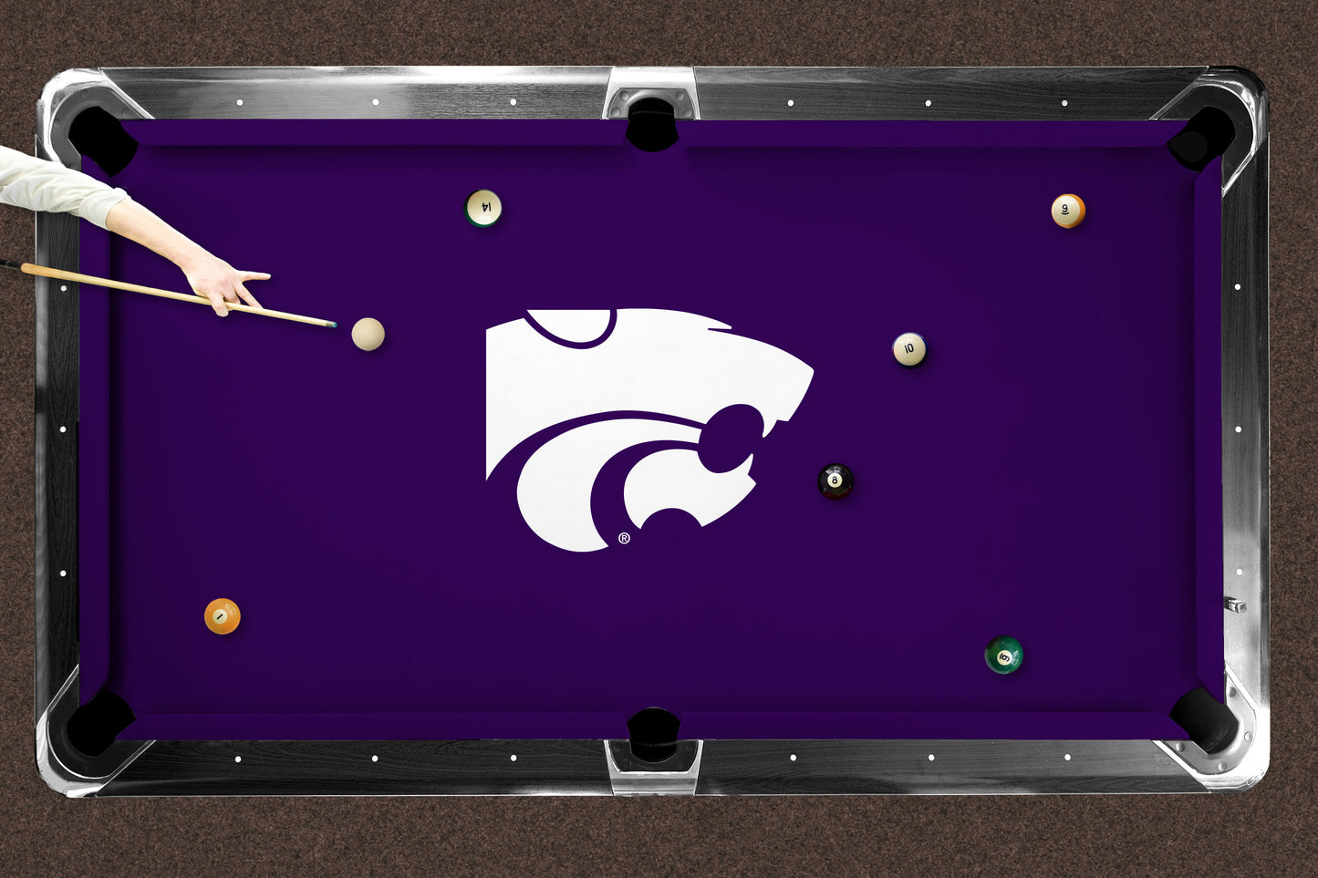 Kansas State Wildcats Custom Pool Table Replacement Felt Lifestyle