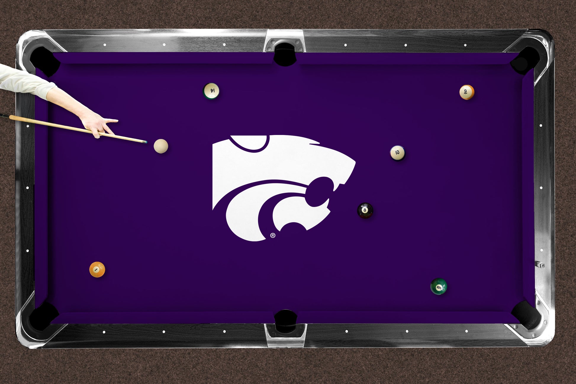 Kansas State Wildcats Custom Pool Table Replacement Felt Lifestyle