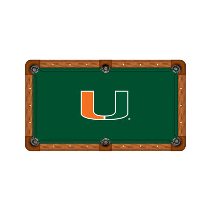 Miami Hurricanes Custom Pool Table Replacement Felt