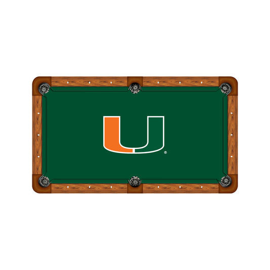 Miami Hurricanes Custom Pool Table Replacement Felt