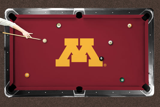 Minnesota Golden Gophers Custom Pool Table Replacement Felt Lifestyle
