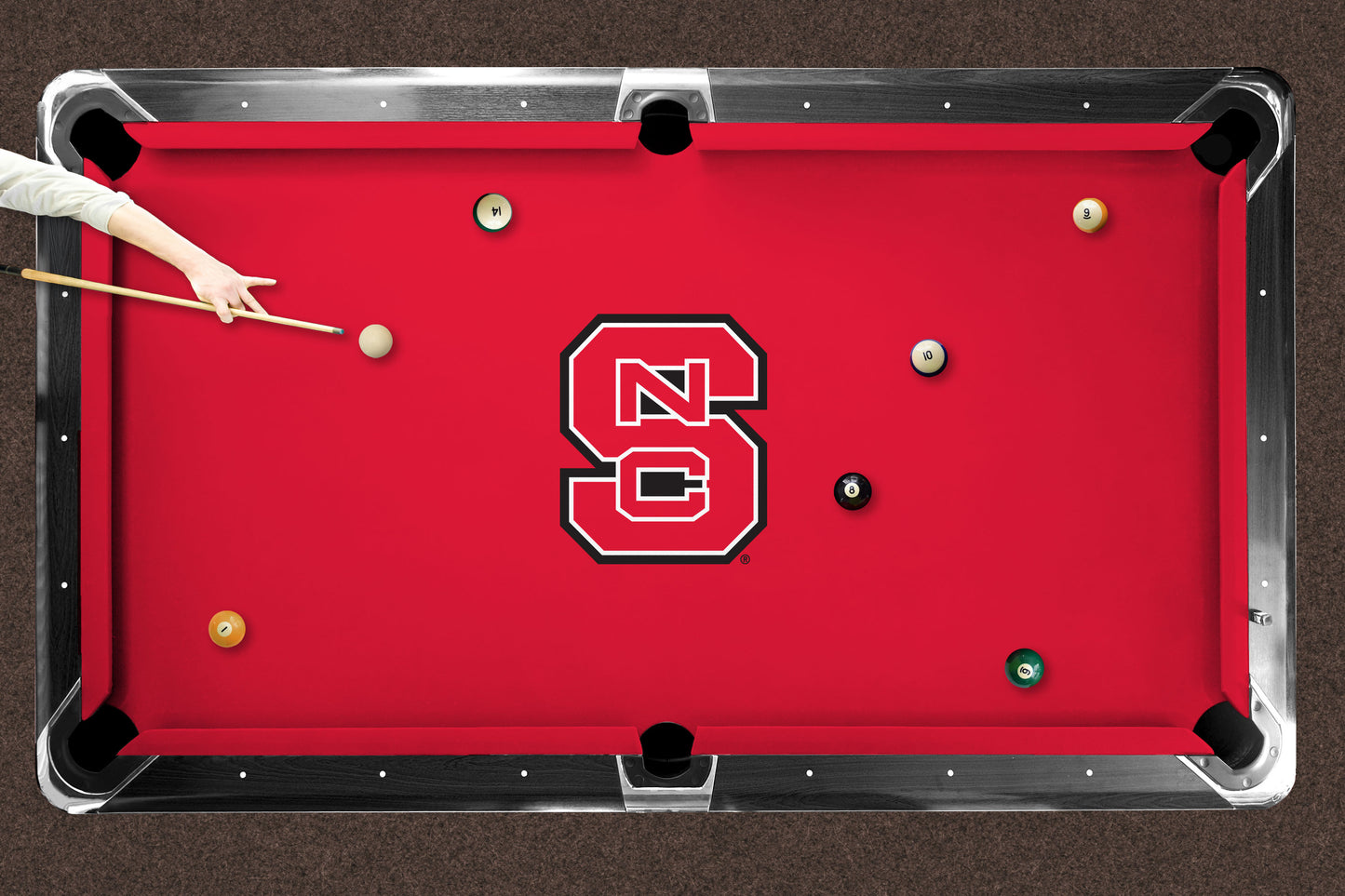 NC State Wolfpack Custom Pool Table Replacement Felt Lifestyle
