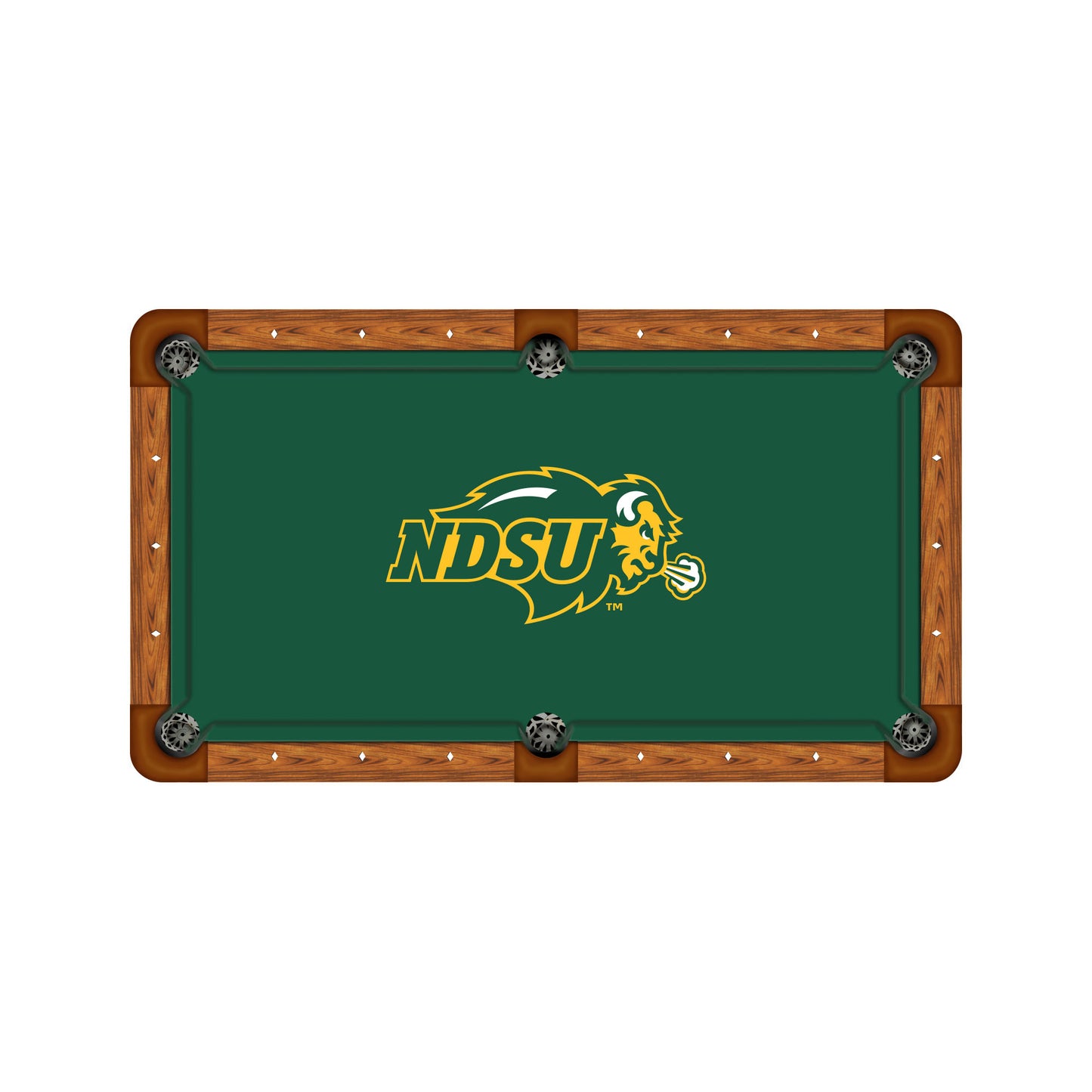 North Dakota State Bison Custom Pool Table Replacement Felt