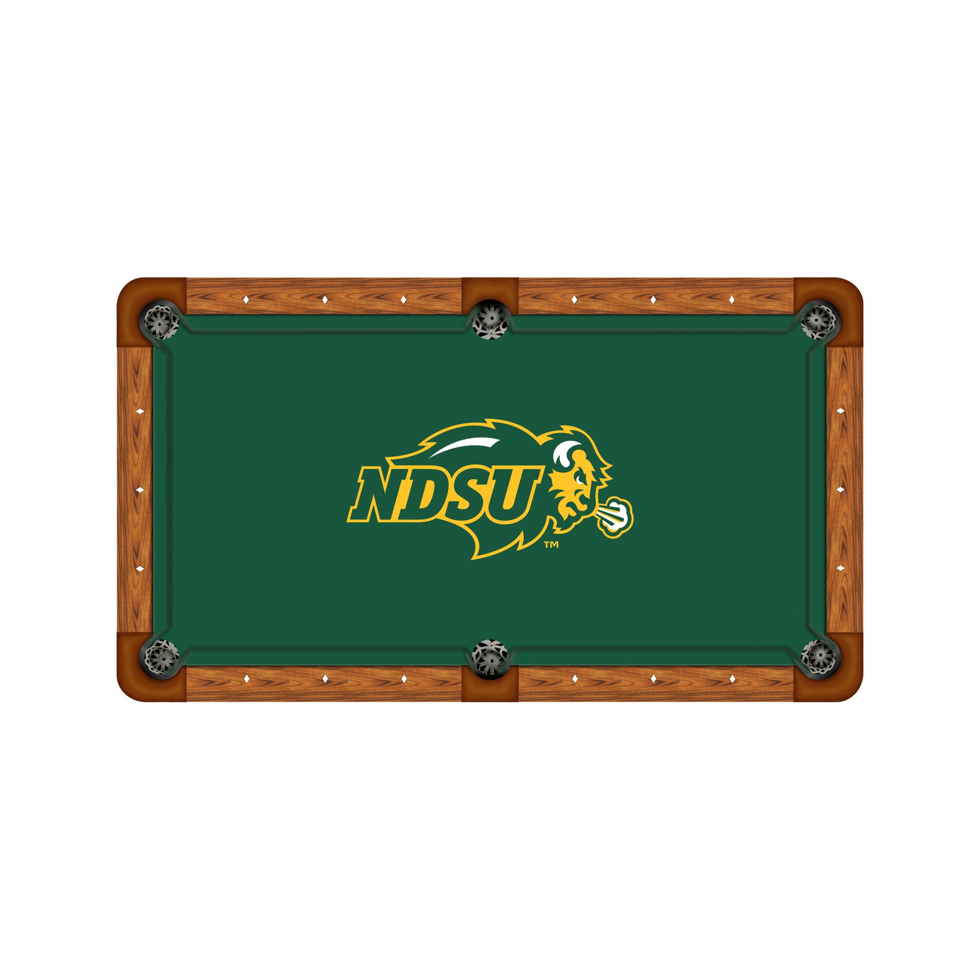 North Dakota State Bison Custom Pool Table Replacement Felt