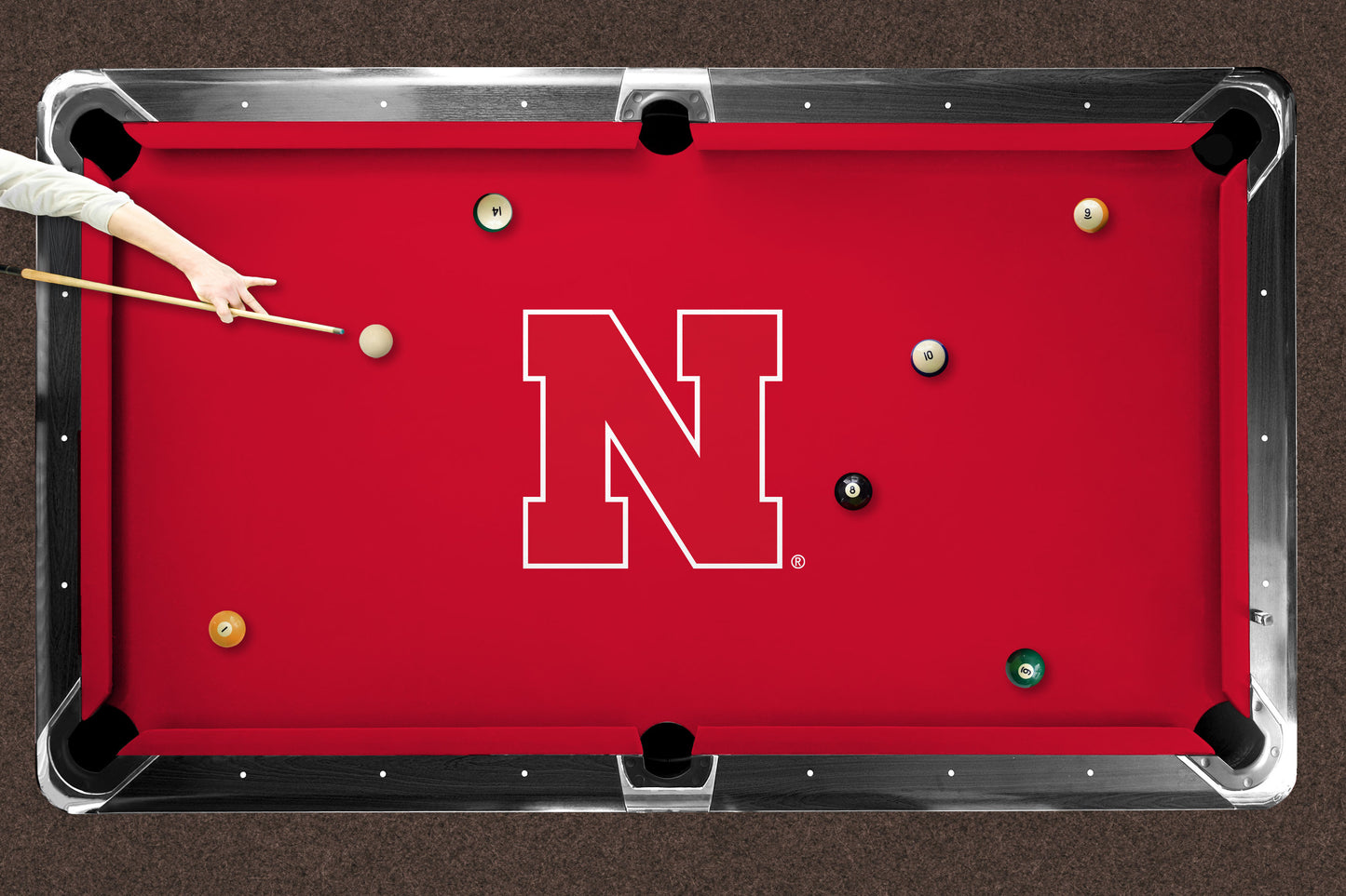 Nebraska Cornhuskers Custom Pool Table Replacement Felt Lifestyle