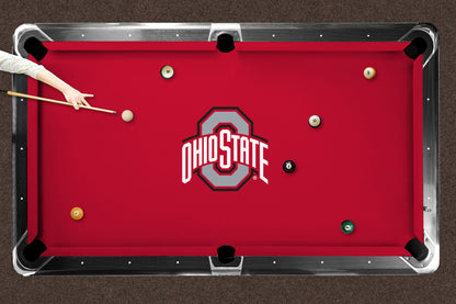 Ohio State Buckeyes Custom Pool Table Replacement Felt Lifestyle