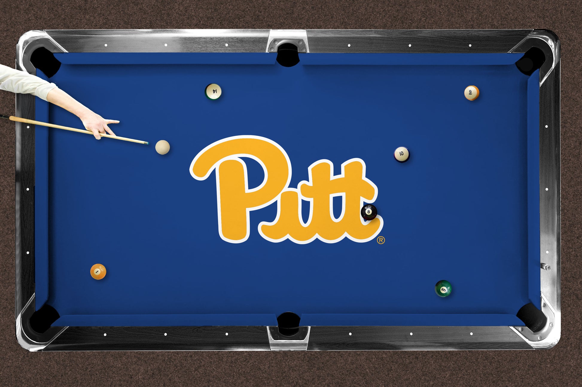 Pittsburgh Panthers Custom Pool Table Replacement Felt Lifestyle