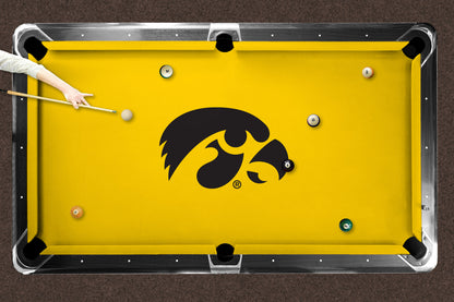 Iowa Hawkeyes Custom Pool Table Replacement Felt Lifestyle