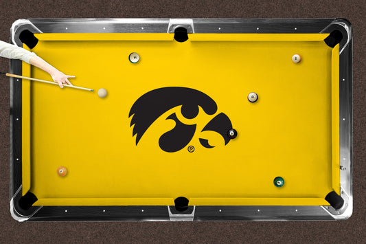 Iowa Hawkeyes Custom Pool Table Replacement Felt Lifestyle