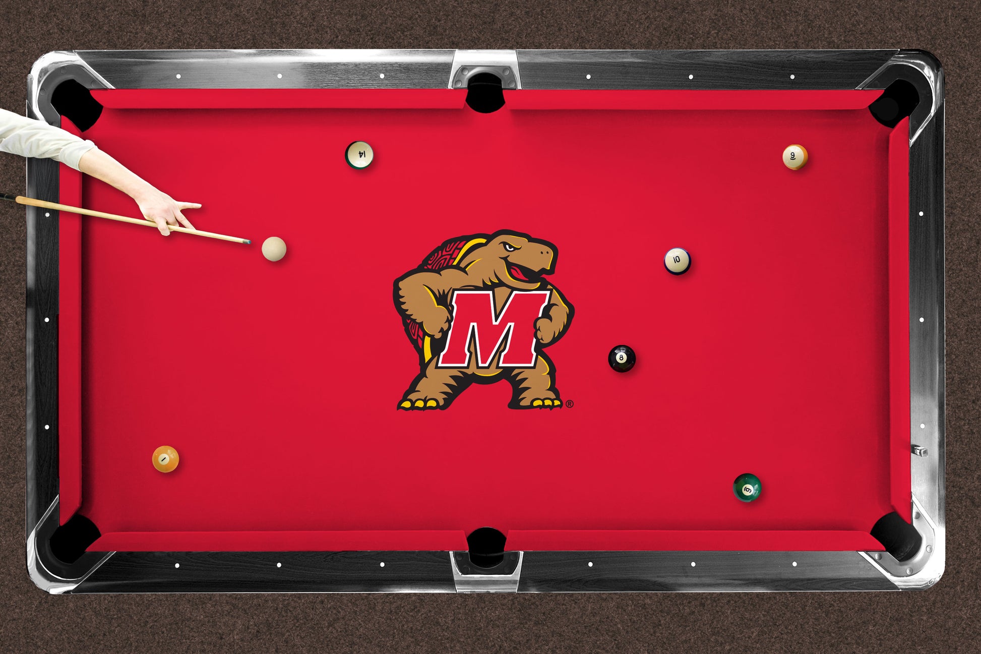 Maryland Terrapins Custom Pool Table Replacement Felt Lifestyle