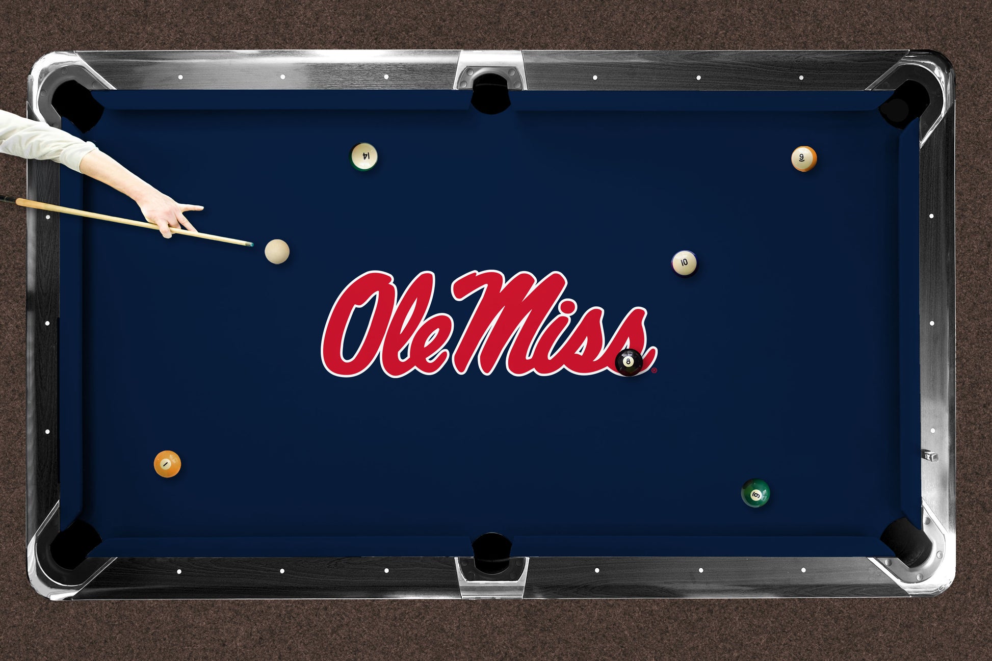 Mississippi Rebels Custom Pool Table Replacement Felt Lifestyle
