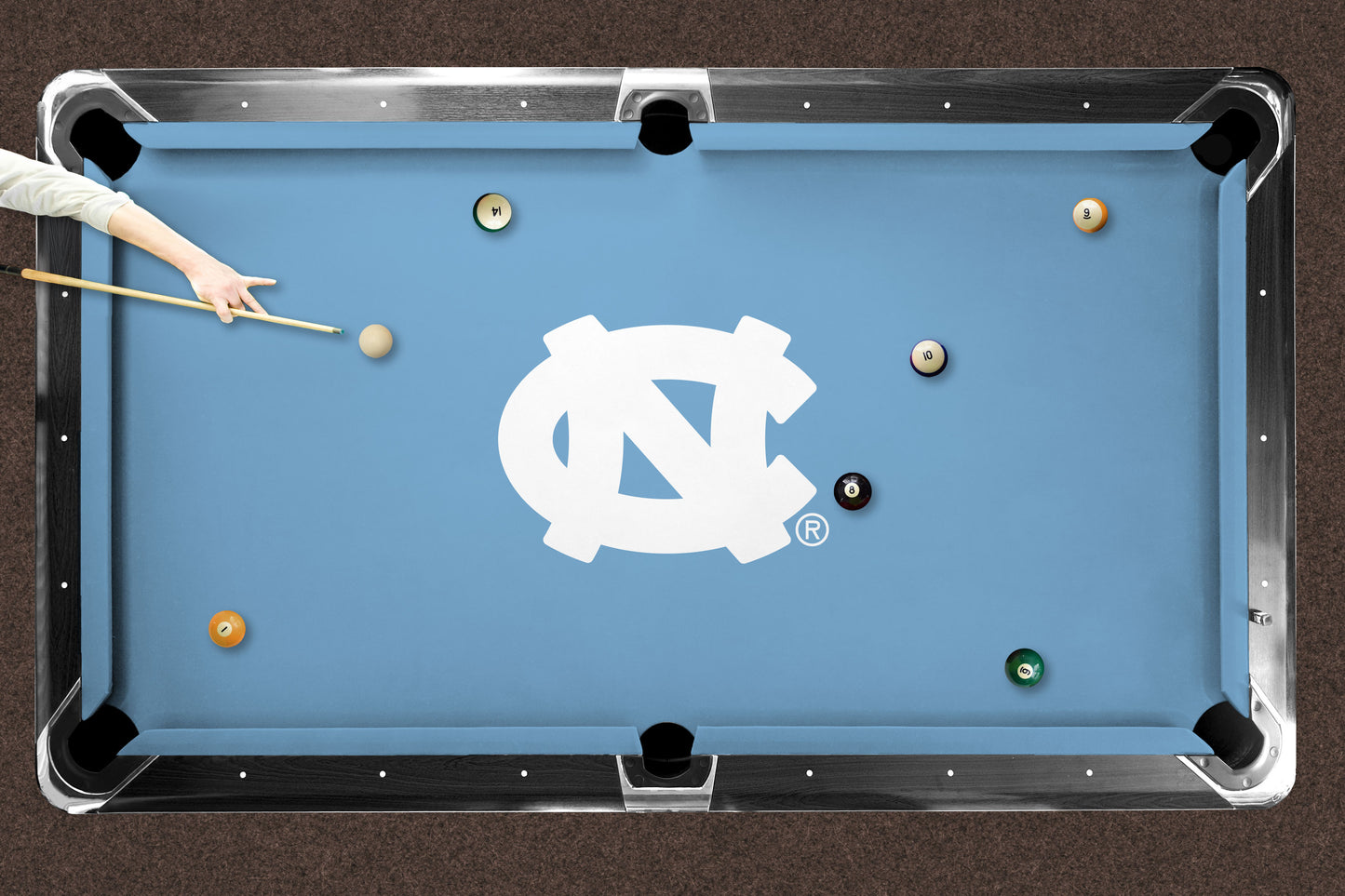 North Carolina Tar Heels Custom Pool Table Replacement Felt Lifestyle