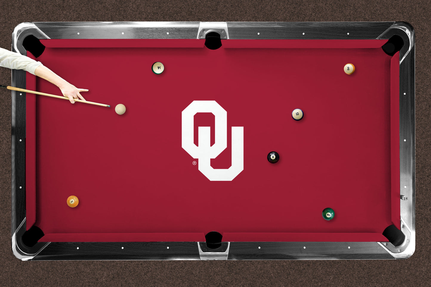 Oklahoma Sooners Custom Pool Table Replacement Felt Lifestyle