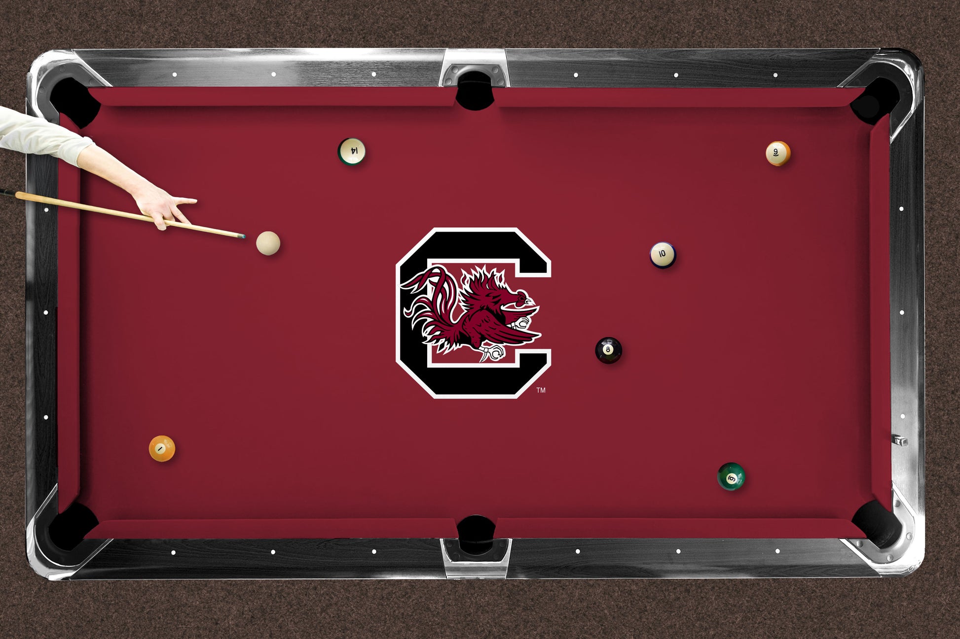 South Carolina Gamecocks Custom Pool Table Replacement Felt Lifestyle