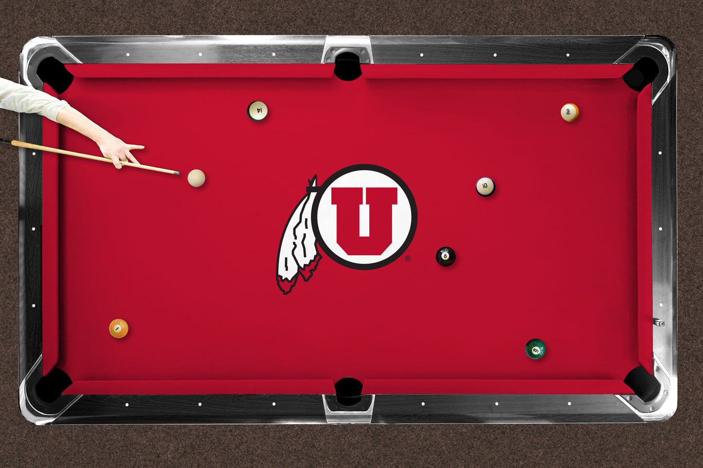 Utah Utes Custom Pool Table Replacement Felt Lifestyle