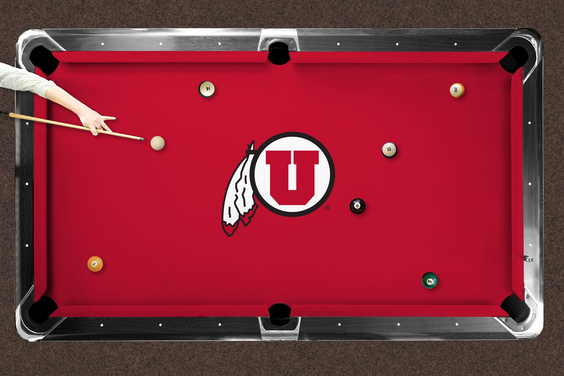 Utah Utes Custom Pool Table Replacement Felt Lifestyle