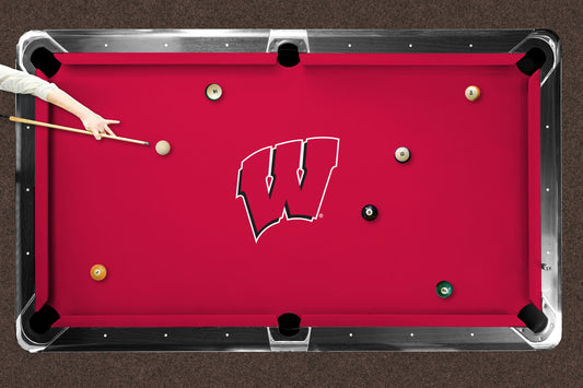 Wisconsin Badgers Custom Pool Table Replacement Felt Lifestyle