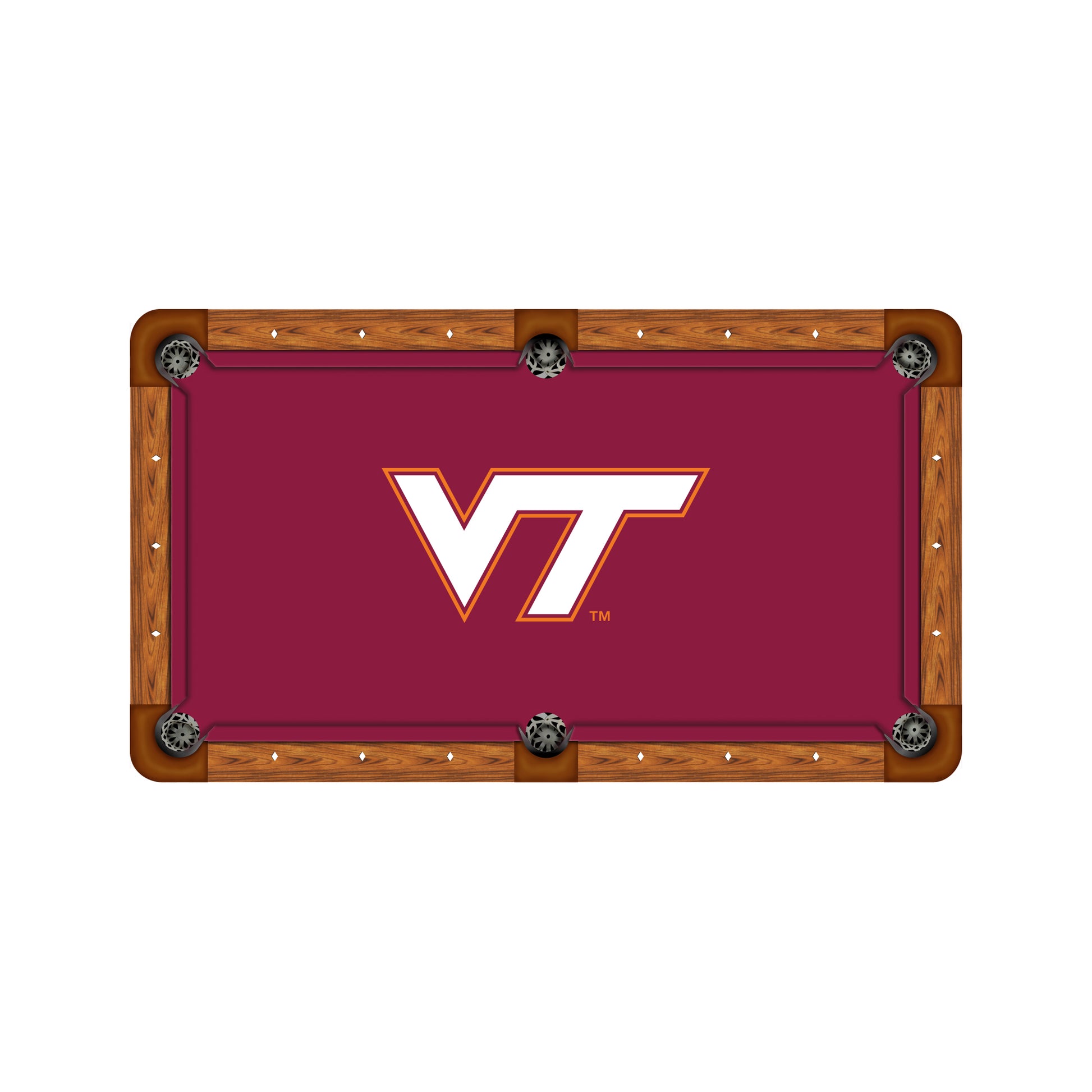 Virginia Tech Hokies Custom Pool Table Replacement Felt