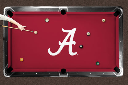 Alabama Crimson Tide Custom Pool Table Replacement Felt ALT Logo LIFESTYLE