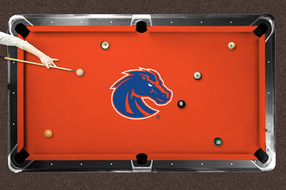 Boise State Broncos Custom Pool Table Replacement Felt ALT Logo LIFESTYLE