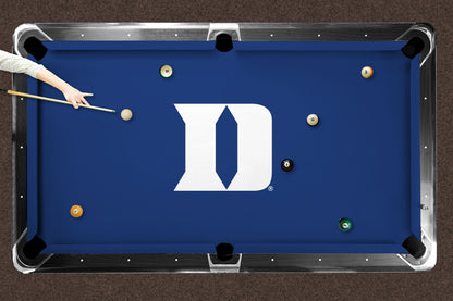 Duke Blue Devils Custom Pool Table Replacement Felt ALT Logo LIFESTYLE