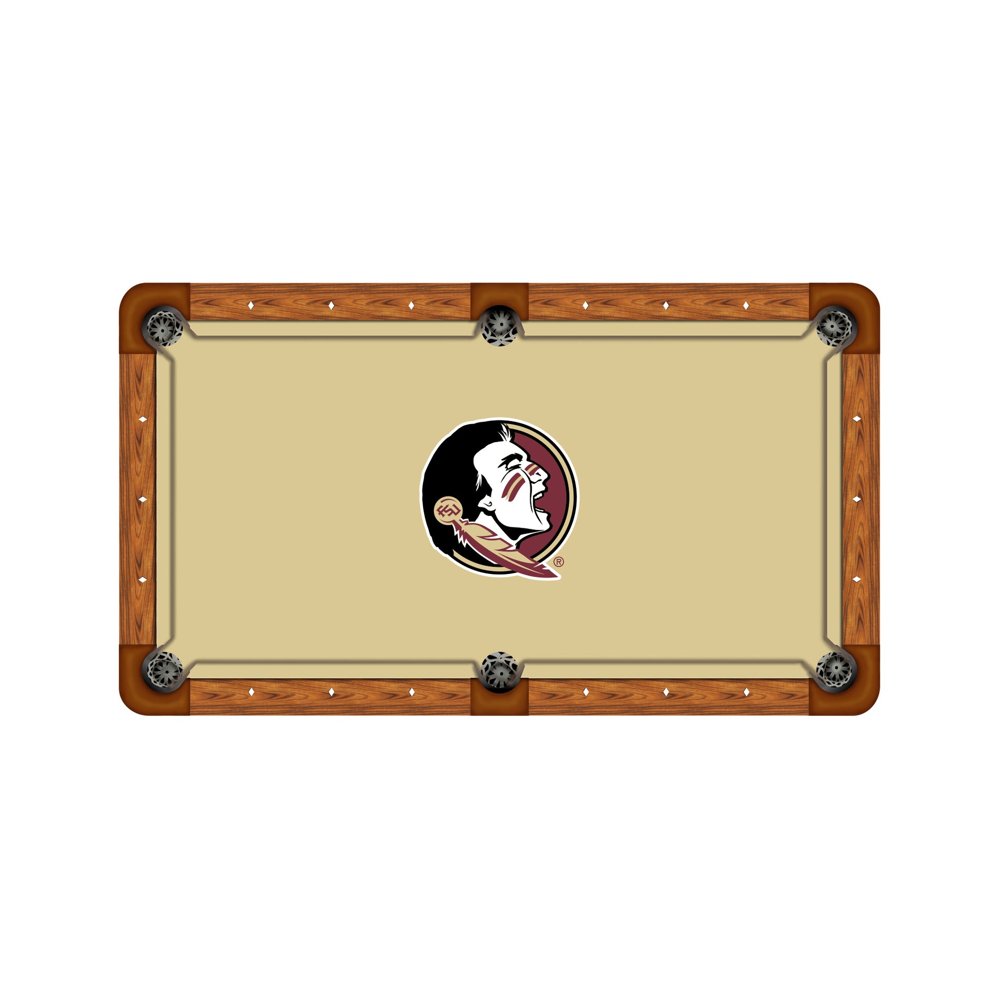 Florida State Seminoles Custom Pool Table Replacement Felt ALT Logo