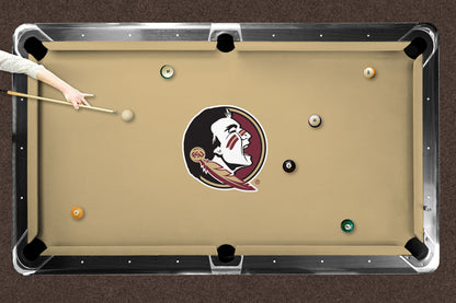 Florida State Seminoles Custom Pool Table Replacement Felt ALT Logo LIFESTYLE
