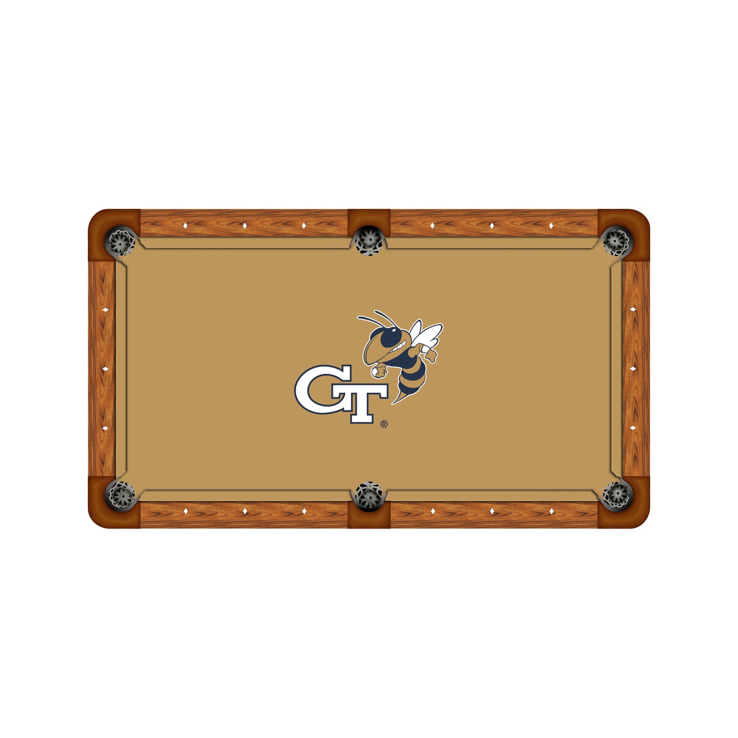 Georgia Tech Yellow Jackets Custom Pool Table Replacement Felt ALT Logo