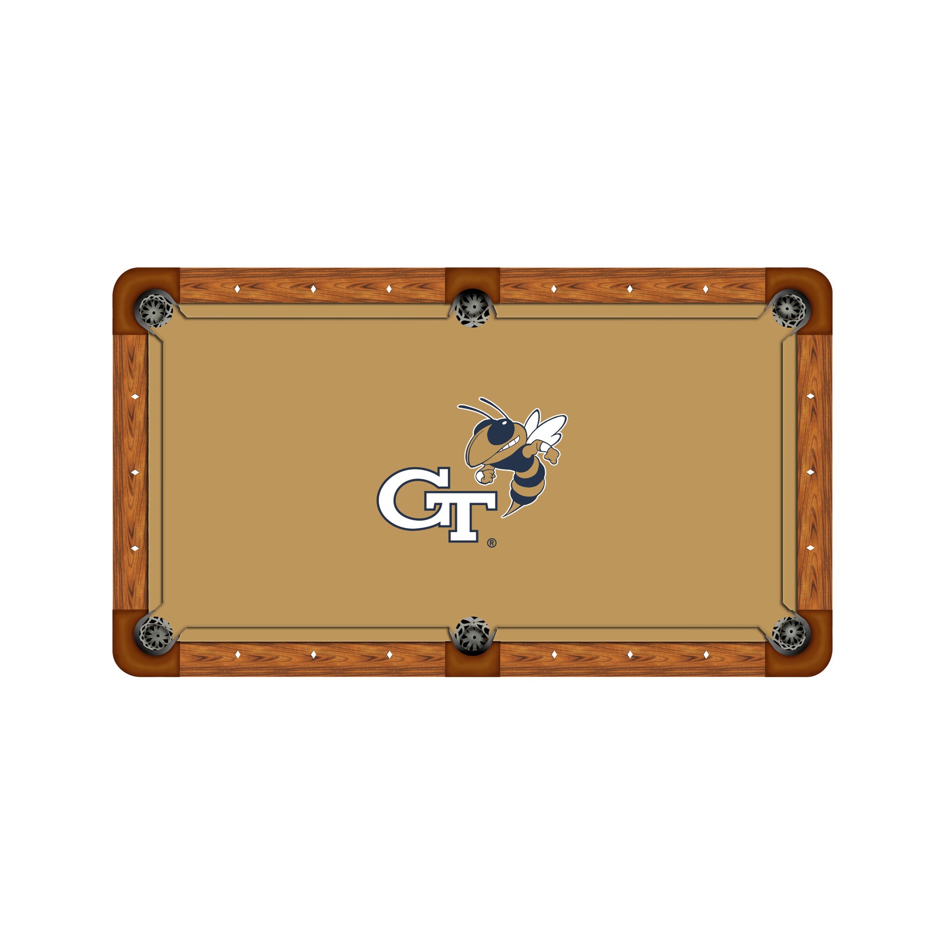 Georgia Tech Yellow Jackets Custom Pool Table Replacement Felt ALT Logo