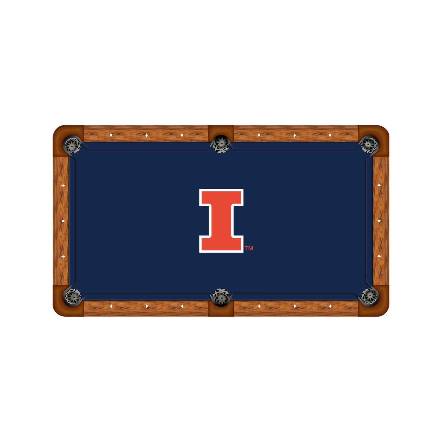 Illinois Fighting Illini Custom Pool Table Replacement Felt ALT Logo