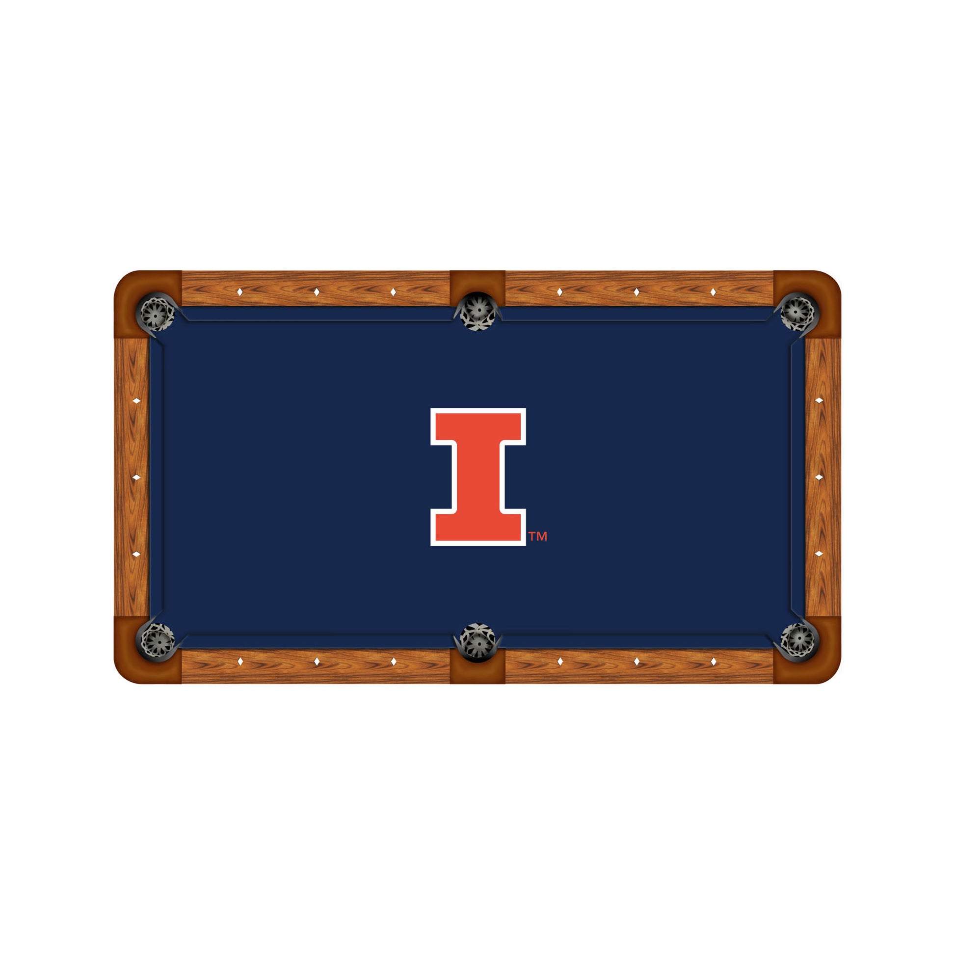 Illinois Fighting Illini Custom Pool Table Replacement Felt ALT Logo