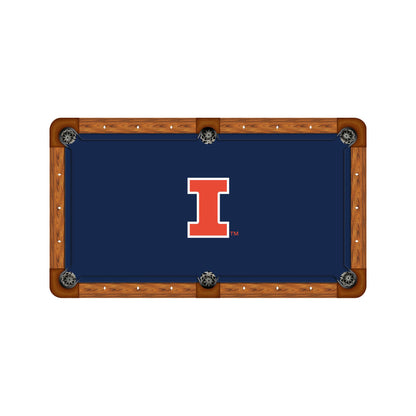 Illinois Fighting Illini Custom Pool Table Replacement Felt ALT Logo