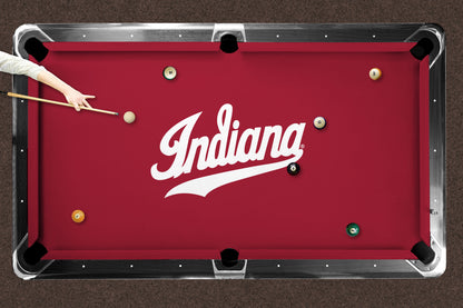 Indiana Hoosiers Custom Pool Table Replacement Felt ALT Logo LIFESTYLE
