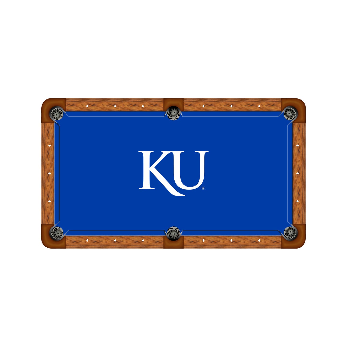 Kansas Jayhawks Custom Pool Table Replacement Felt ALT Logo