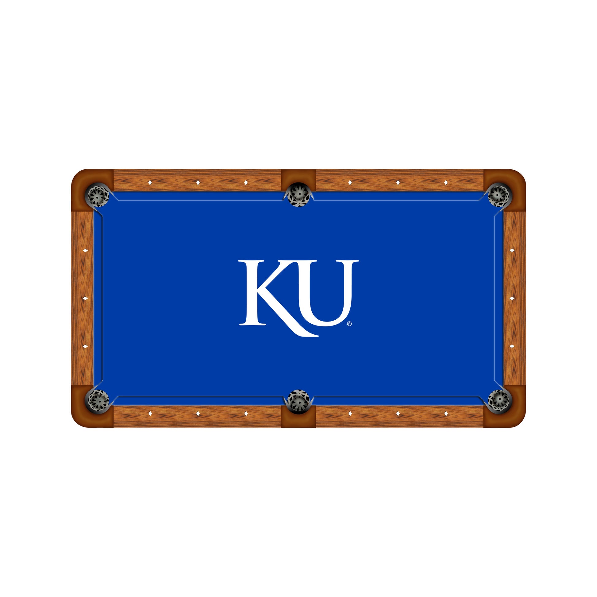 Kansas Jayhawks Custom Pool Table Replacement Felt ALT Logo