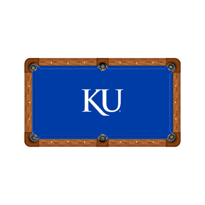 Kansas Jayhawks Custom Pool Table Replacement Felt ALT Logo