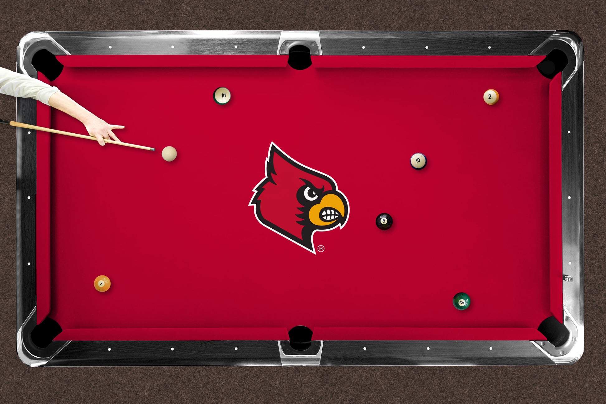 Louisville Cardinals Custom Pool Table Replacement Felt Lifestyle